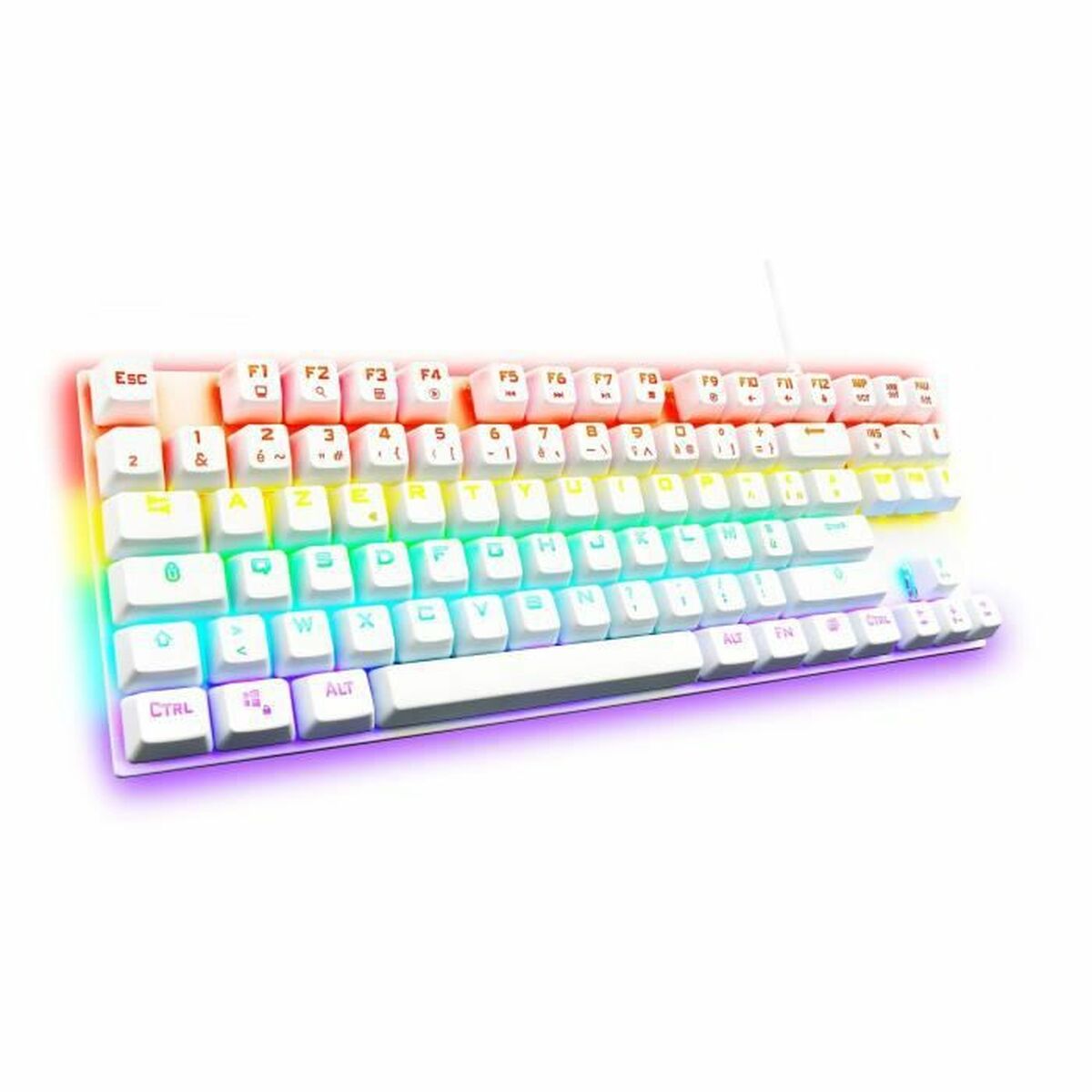 Tipkovnica Gaming The G-Lab Mercury AZERTY Bela